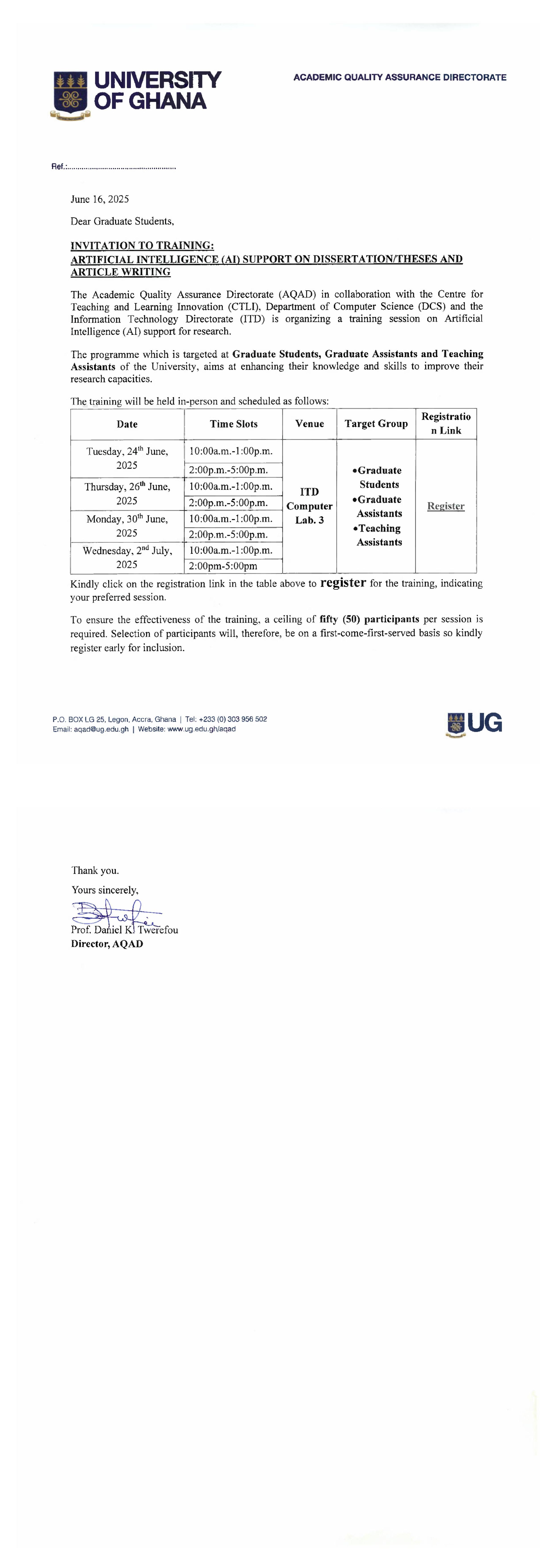 Flyer - AI support Training