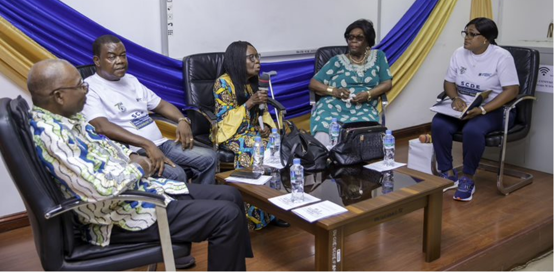From Left; Profs Michael Tagoe, Yaw Oheneba-Sakyi, Kate Adoo-Adeku, Miranda Greenstreet, & Mrs. Regina Afari Boateng, School Administrator, SCDE