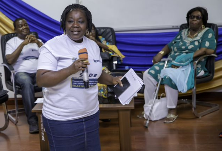 The Dean of the School of Continuing and Distance Education (SCDE), Prof. Olivia A. T. F. Kwapong giving her remarks.
