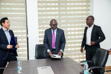 Mr. Ryuta Yoshikawa, Prof. Felix Ankomah Asante,  Prof. Emmanuel Nyankson