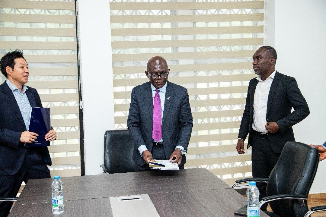 Mr. Ryuta Yoshikawa, Prof. Felix Ankomah Asante, Prof. Emmanuel Nyankson