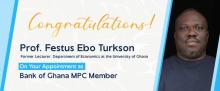 Congratulations Prof. Ebo Festus Turkson