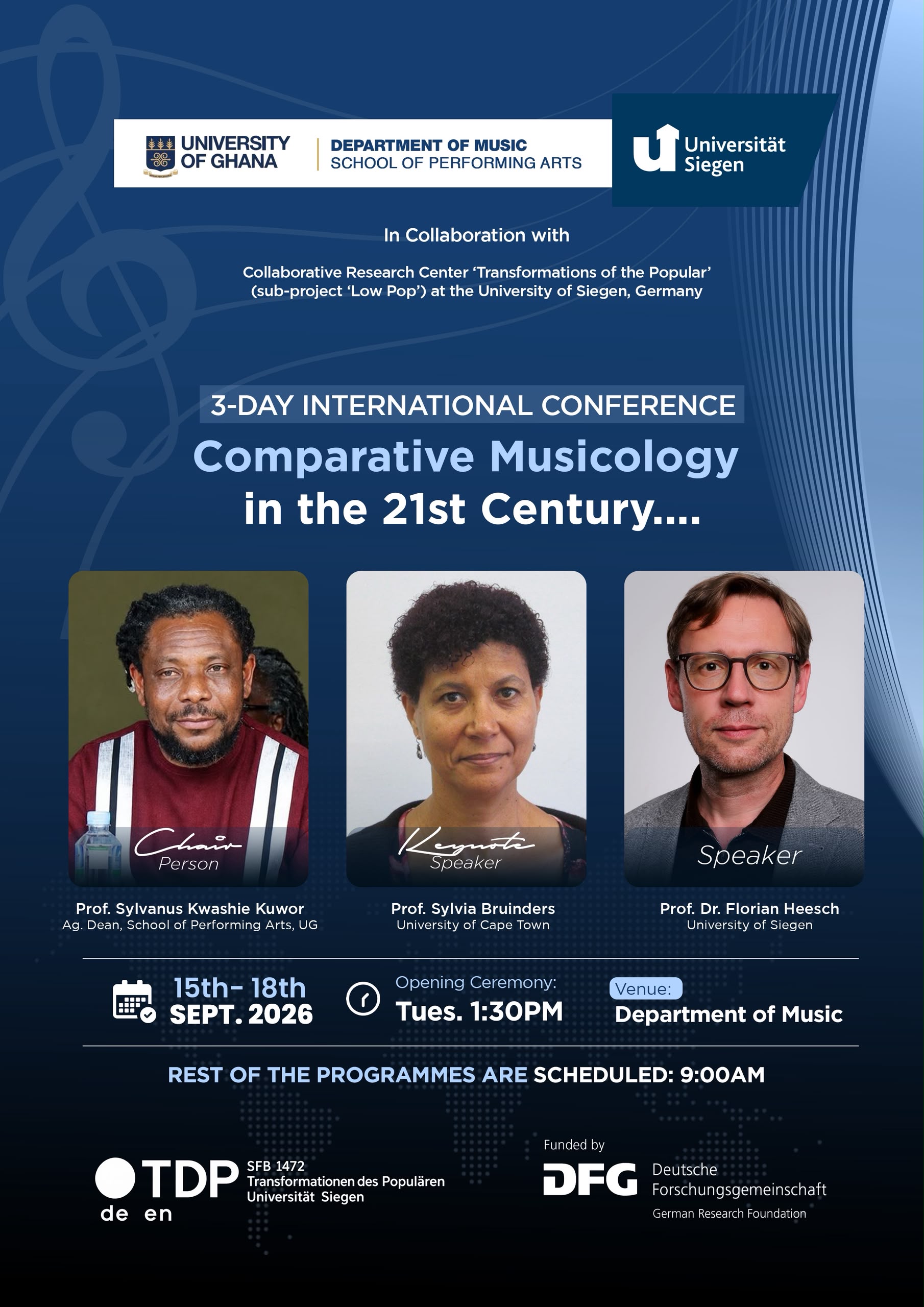 flyer for the comparative musicology conference