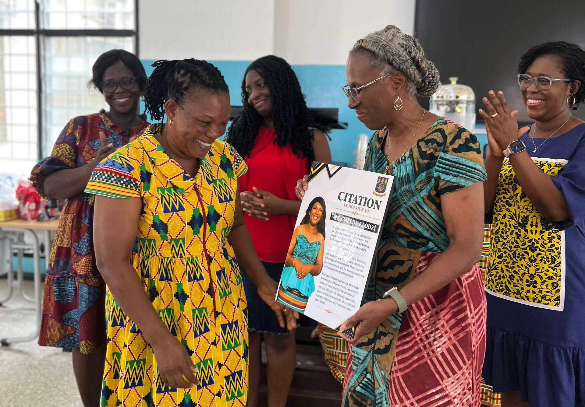 Presentation of Citation to Mrs.Klodzi