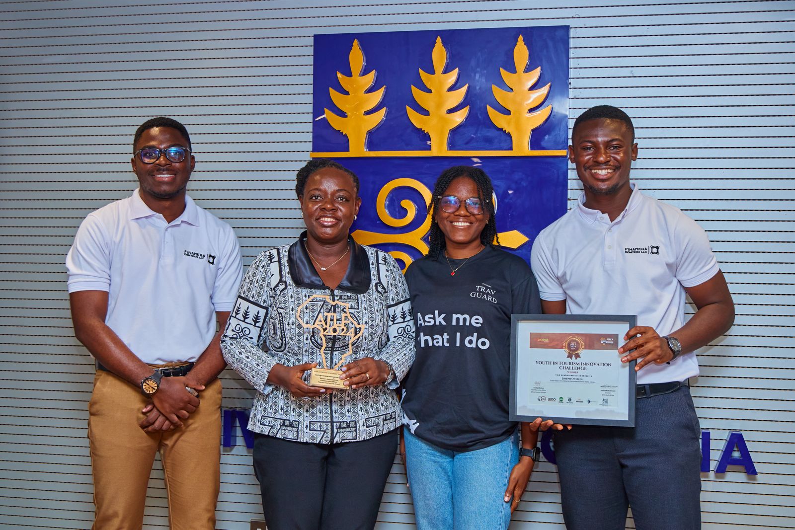Vice-Chancellor Prof. Nana Aba Appiah Amfo in a group photograph with the winners 