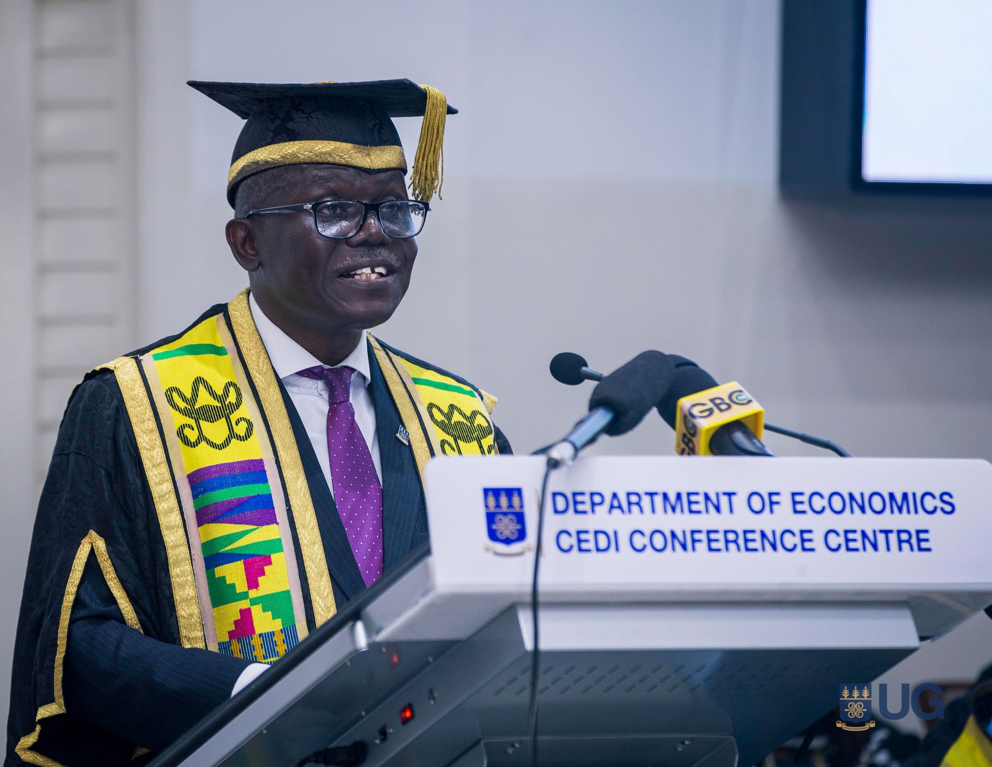 Prof. Gordon Akanzuwine Awandare, Pro Vice-Chancellor in charge of Academic and Student Affairs, during the morning session,