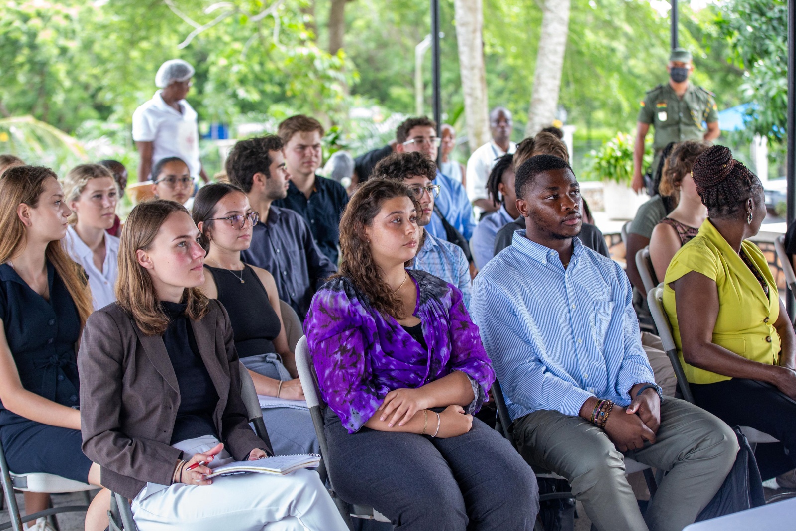 Visiting students of Indiana University at the Vice-Chancellor's residence.
