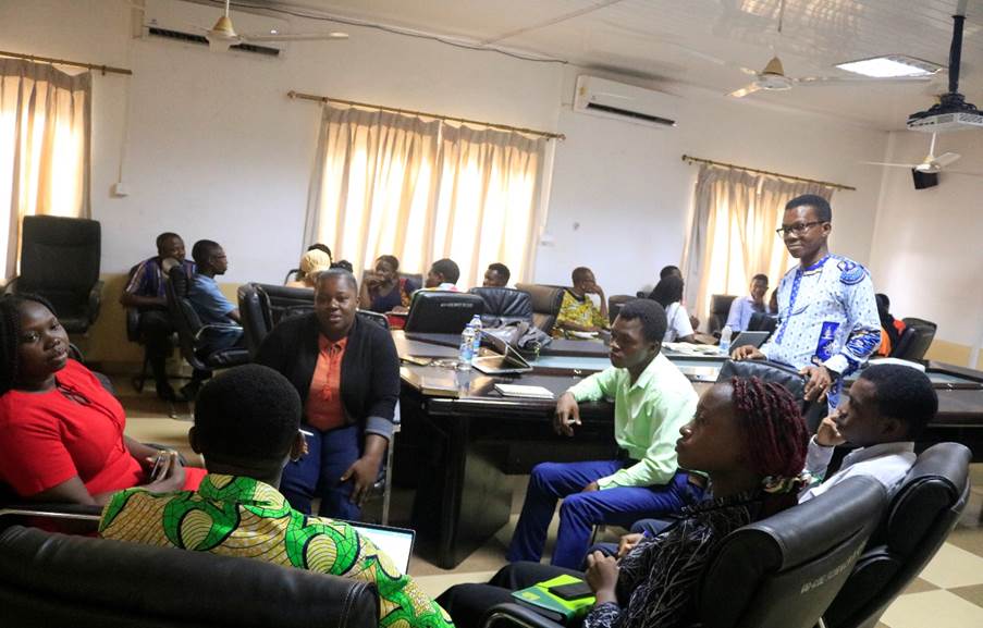 Participants in a group discussion