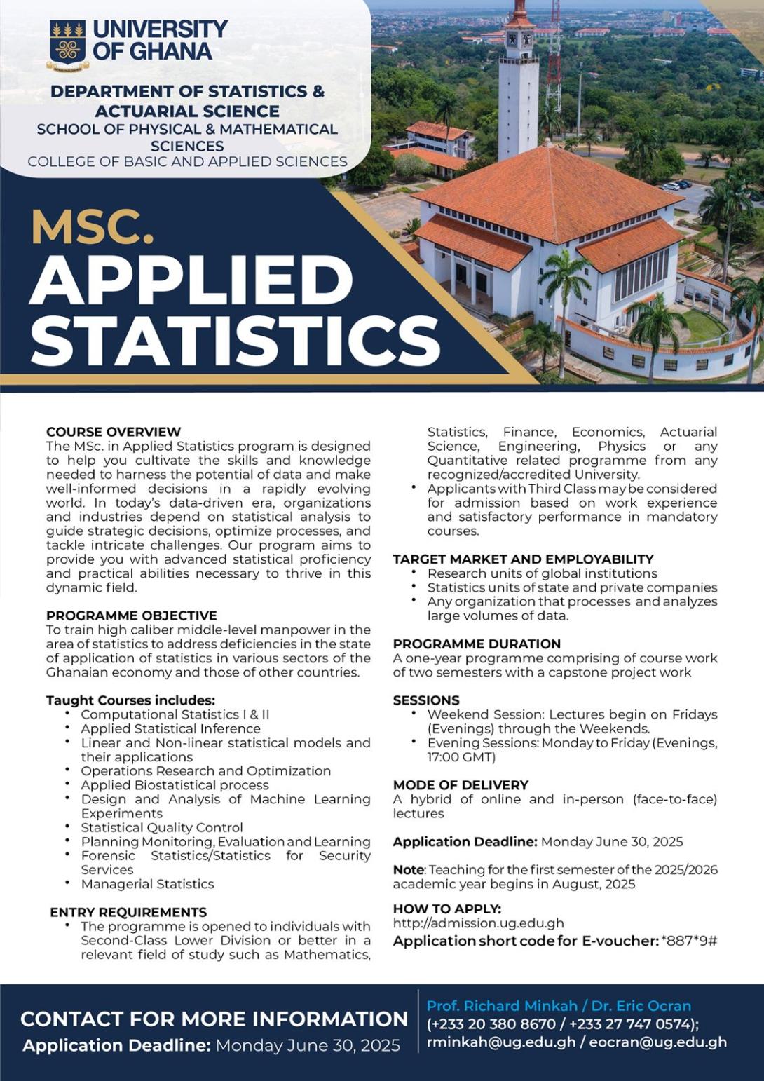 Applied Statistics flyer