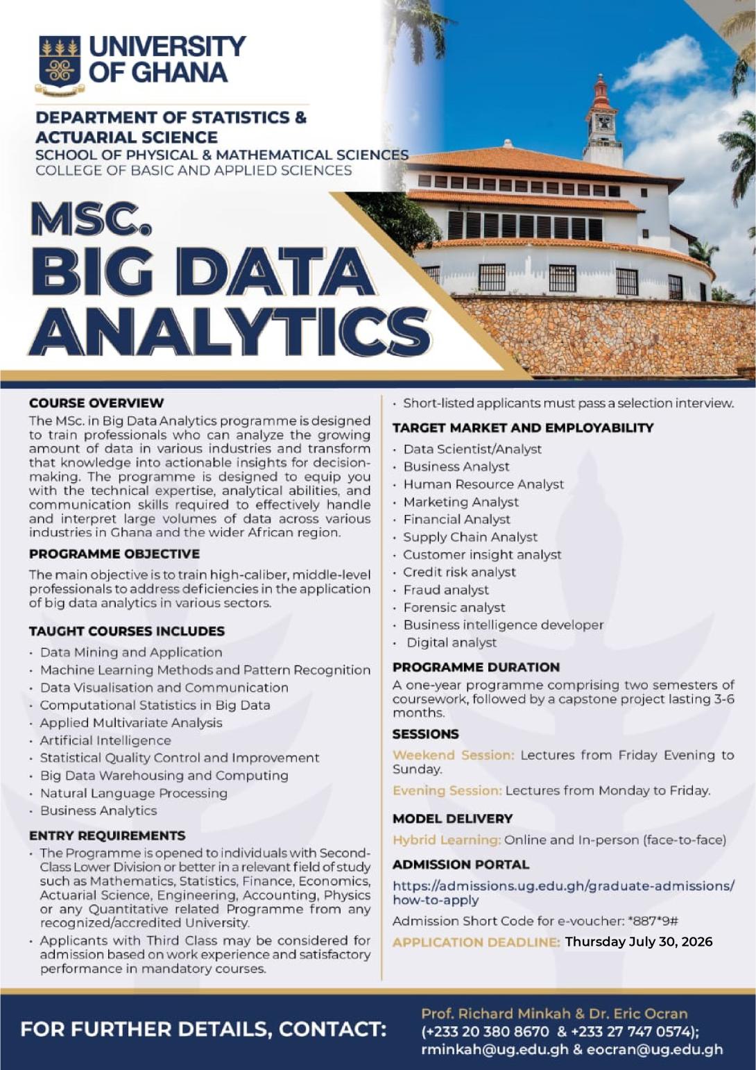 A flyer for Big Data Analytics
