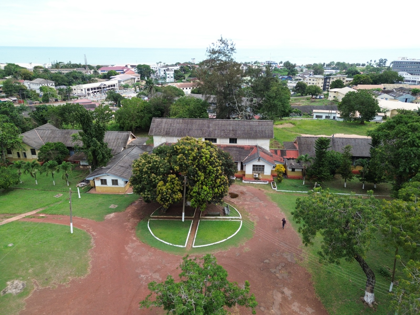 Aerial Campus Drone Survey View