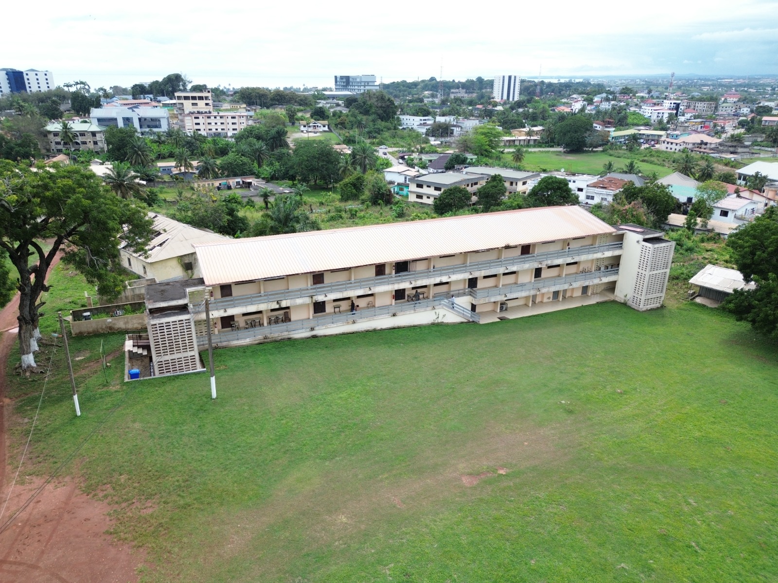 Aerial Drone view of TCC School Building
