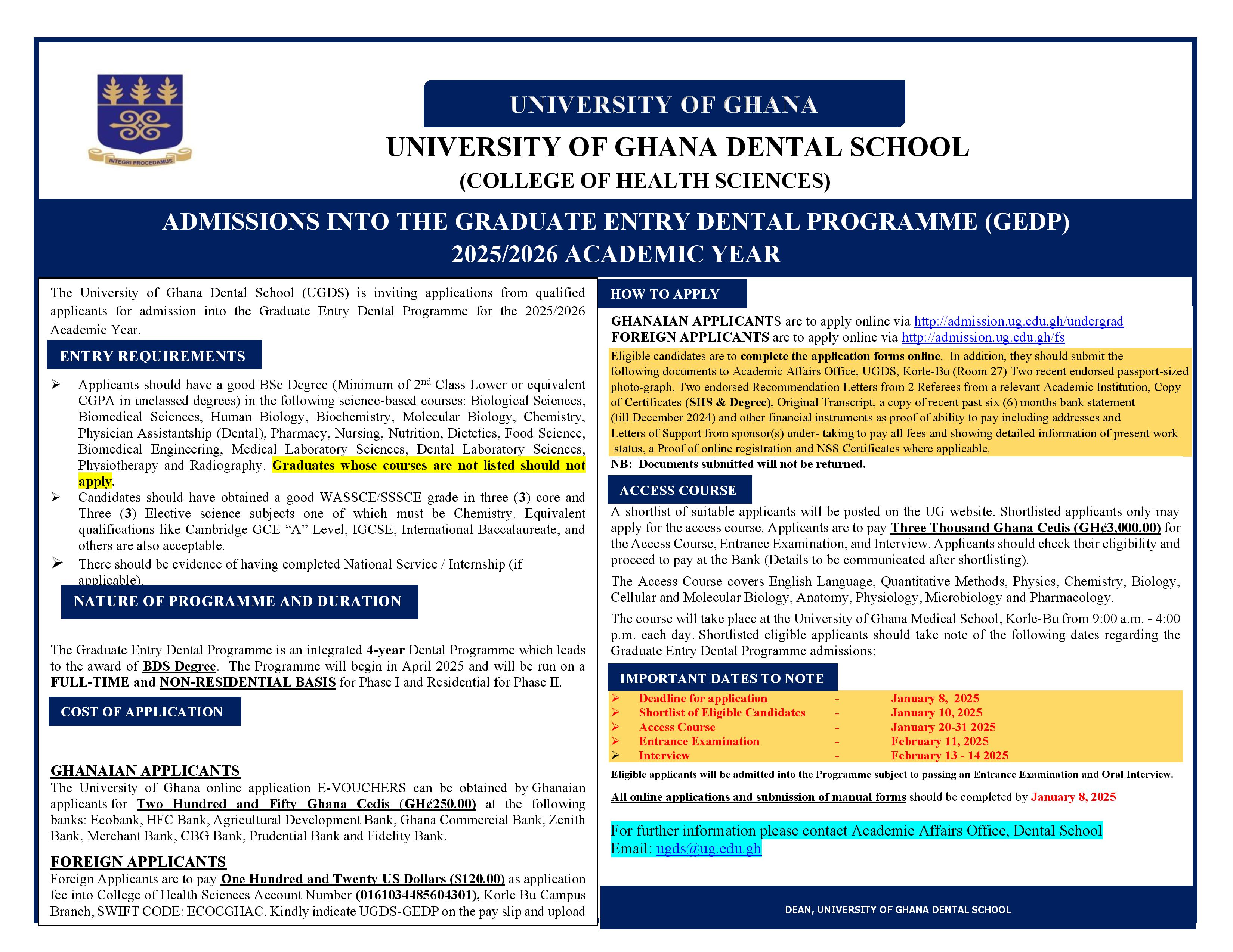 admission